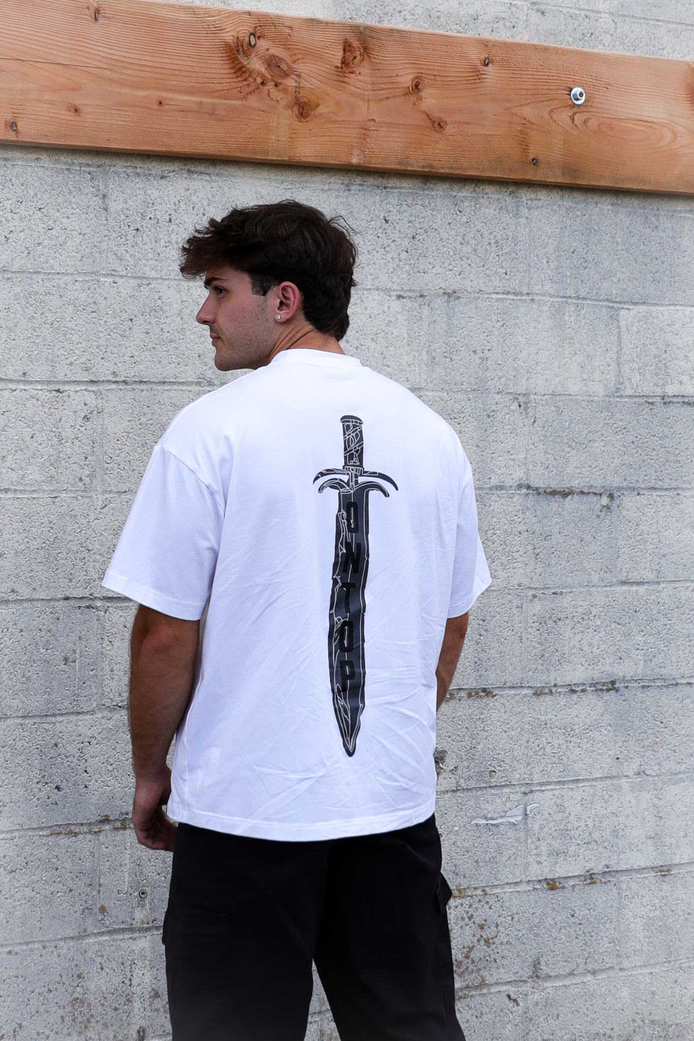 102 - Oversized Dagger Logo Tee